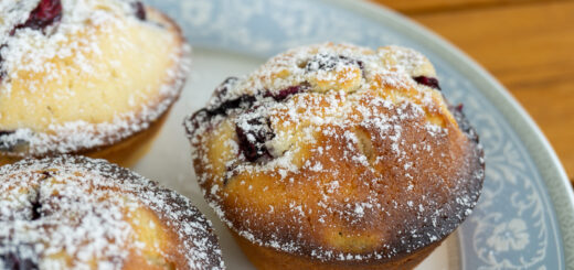 Muffins de mirtilo e limão